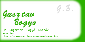 gusztav bogyo business card