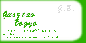 gusztav bogyo business card